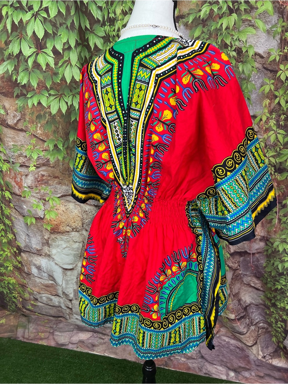 VINTAGE MAMA & PAPA Minidress/Dashiki, One Size - Picture 6 of 9